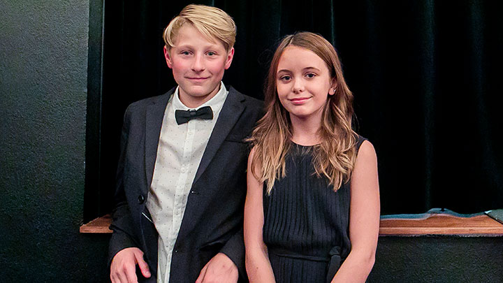 Frank Dorsin och Ester Vuori på Barncancergalan - Det svenska humorpriset