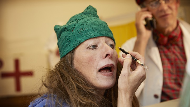 Sjukhusclowner Kristin Rode och Martin Högberg Barn &Cancer