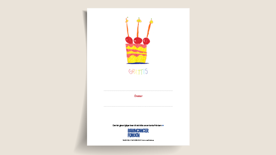 Gåvobevis: Grattishälsning